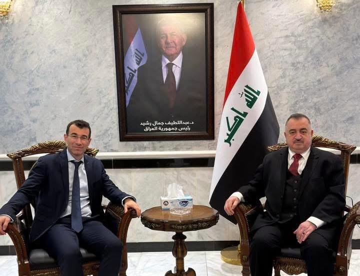 سفير جمهورية العراق لدى المملكة الأردنية الهاشمية يستقبل رئيس بعثة الاتحاد الأوروبي لدى المملكة