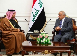 الدكتور عادل عبد المهدي يستقبل السيد نائب رئيس الوزراء ووزير الخارجية القطري