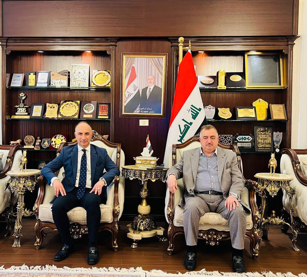 سفير جمهورية العراق لدى المملكة الأردنية الهاشمية يستقبل رئيس جامعة هولير الطبية وعميد كلية طب الأسنان فيها