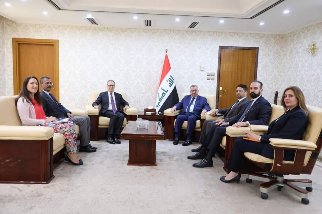 ‎وكيل وزارة الخارجيَّة للشُؤُون مُتعددة الأطراف والشُؤُون القانونيَّة يستقبل السفير الإيطاليّ لدى العراق