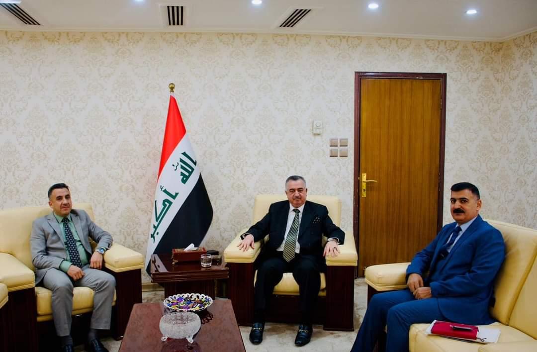 الوكيل البرزنجي يستقبل معاون مدير الشرطة العربية والدولية في وزارة الداخلية