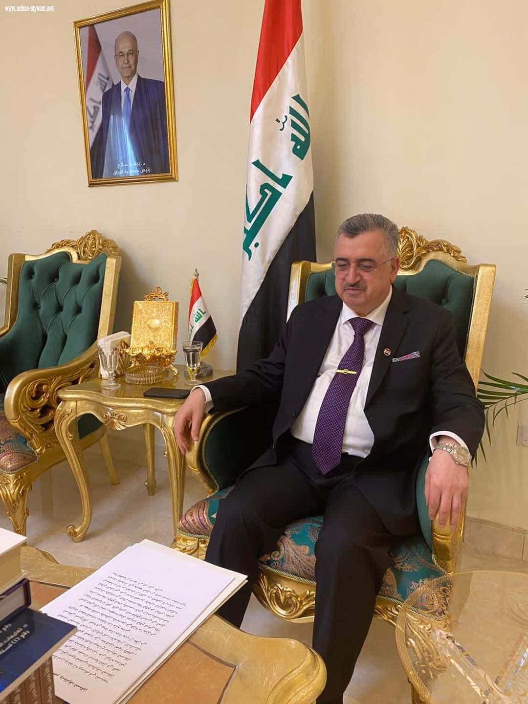 السفير عمر البزنجي يشارك في افتتاحية اعمال المؤتمر العلمي الثاني للأكاديمية الأمريكية الدولية وكلية العلوم السياسية جامعة السليمانية  