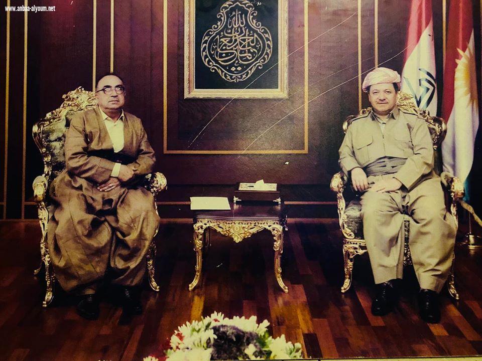 مسعود البارزاني ورئيس اقليم كوردستان  يتصلان بالسفير عمر البرزنجي ويقدمان له التعازي الحارة بوفاة شقيقه