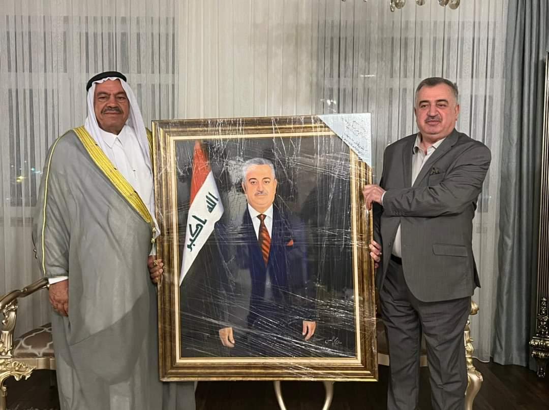 الوكيل البرزنجي يستقبل الشيخ جواد كاظم الشيحان شيخ عام عشائر المعين