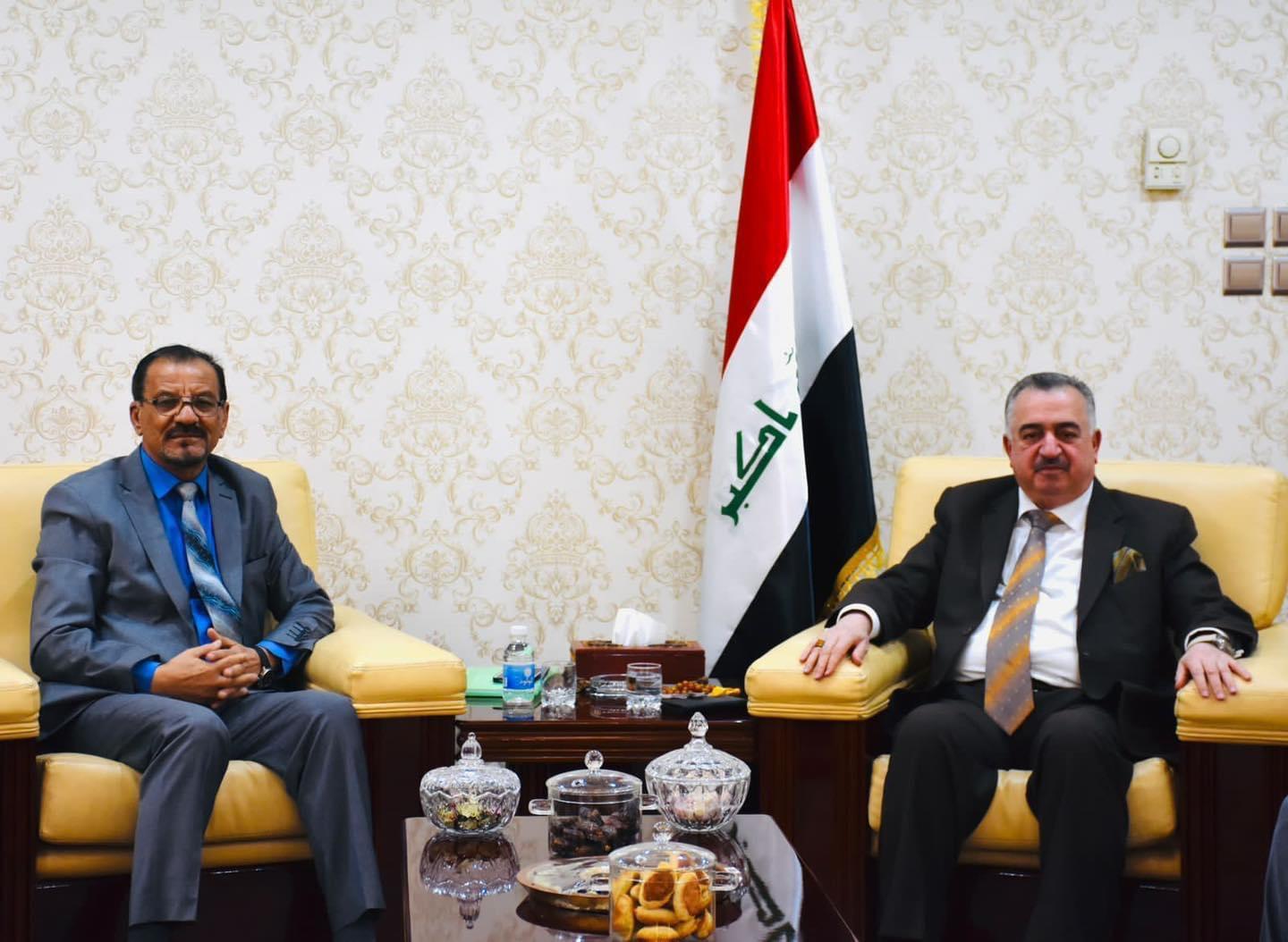 الوكيل البرزنجي يستقبل رئيس الإتحاد الدولي لرجال الأعمال في العراق