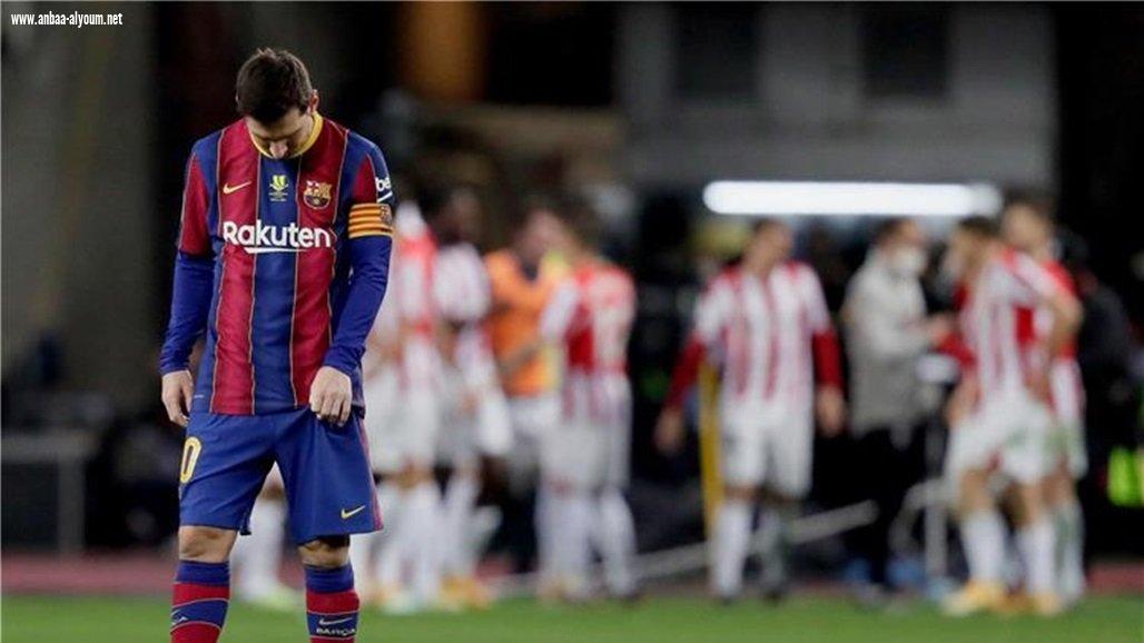  ميسي يحصل على أول كارت أحمر في مسيرته مع برشلونة أمام أتلتيك بلباو