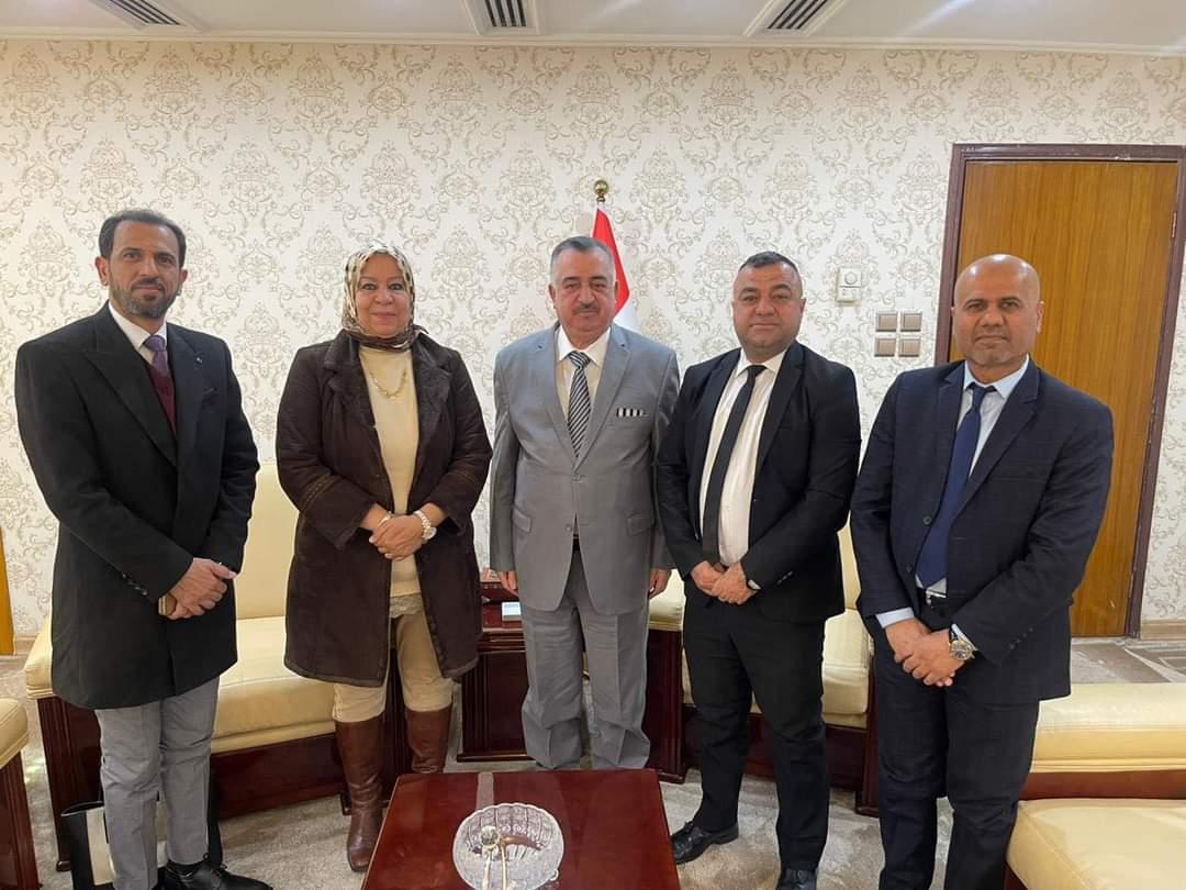 الوكيل البرزنجي يستقبل رئيس مؤسسة أمل بلادي للتنمية
