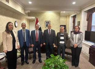 السيد رئيس بعثة جمهورية العراق لدى كندا يلتقي وفد الجمعية المهنية العراقية - الكندية