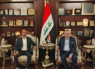 السفير عمر البرزنجي يستقبل السيد احمد مطرود علوان  الممثل عن شركة سن لايف البرتغالية في العراق  
