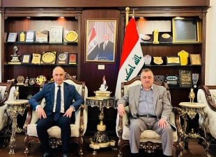 سفير جمهورية العراق لدى المملكة الأردنية الهاشمية يستقبل رئيس جامعة هولير الطبية وعميد كلية طب الأسنان فيها