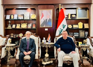 السفير البرزنجي يستقبل الدكتور عبدالكريم السامرائي وزير العلوم والتكنلوجيا الاسبق في عمان