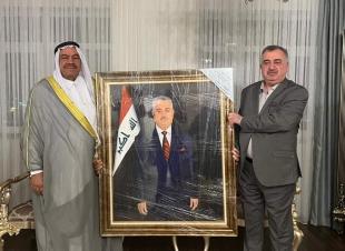 الوكيل البرزنجي يستقبل الشيخ جواد كاظم الشيحان شيخ عام عشائر المعين