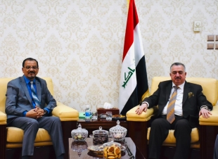الوكيل البرزنجي يستقبل رئيس الإتحاد الدولي لرجال الأعمال في العراق