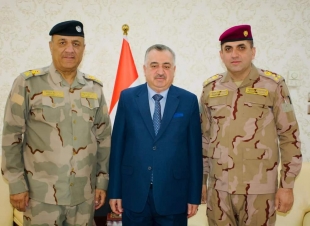 الوكيل البرزنجي يستقبل اللواء عبد الخالق طلعت عثمان، والعميد شيروان عابد المزوري من قيادة العمليات المشتركة .